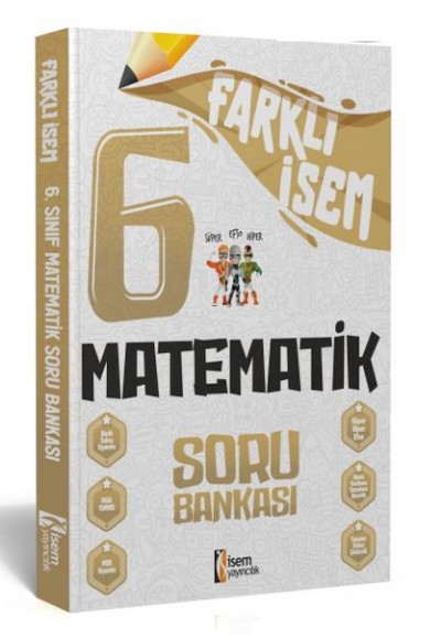 İsem Yayıncılık 2024 Farklı İsem 6.Sınıf Matematik Soru Bankası