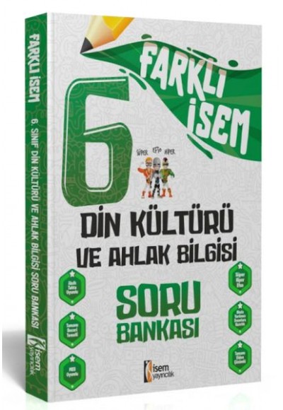 İsem Yayıncılık 2024 Farklı İsem 6.Sınıf Din Kültürü Ve Ahlak Bilgisi Soru Bankası