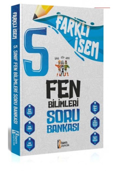 İsem Yayıncılık 2024 Farklı İsem 5.Sınıf Fen Bilimleri Soru Bankası