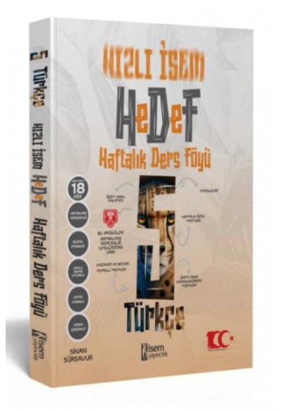 İsem Yayıncılık 2024 Hızlı  Hedef 5.Sınıf Türkçe Haftalık Ders Föyü