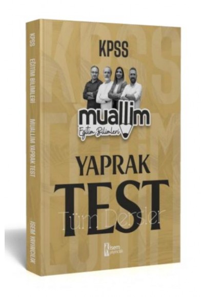 İsem Yayıncılık 2024 Kpss Muallim Eğitim Bilimleri Tüm Dersler Yaprak Test