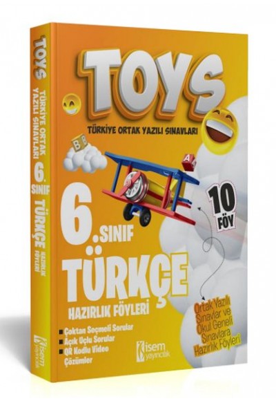İsem Yayıncılık 2024 Toys 6. Sınıf Türkçe Hazırlık Föyleri
