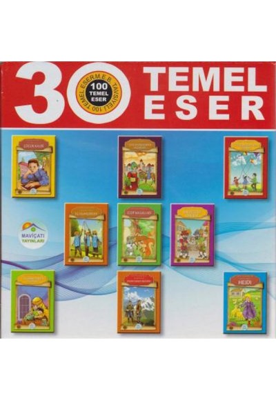 100 Temel Eserden Seçme Çocuk Klasikleri Seti 30 Kitap