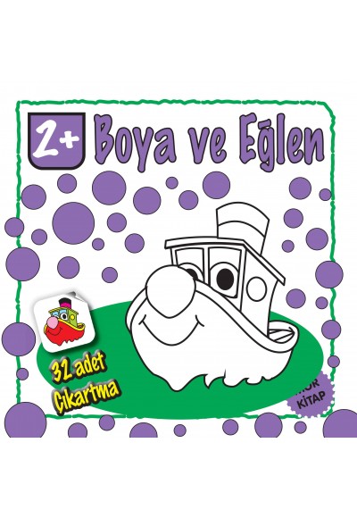 Boya ve Eğlen Mor Kitap
