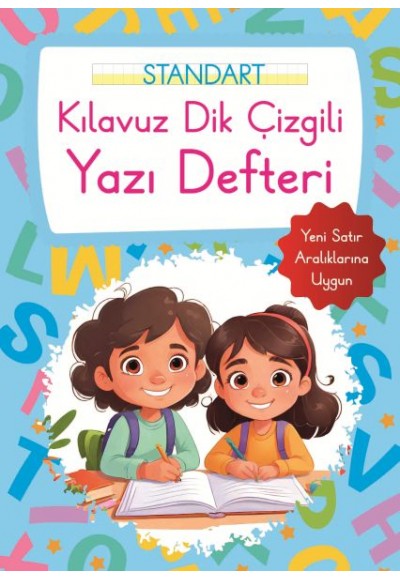 Kılavuz Dik Çizgili Yazı Defteri Büyük Boy - Mavi