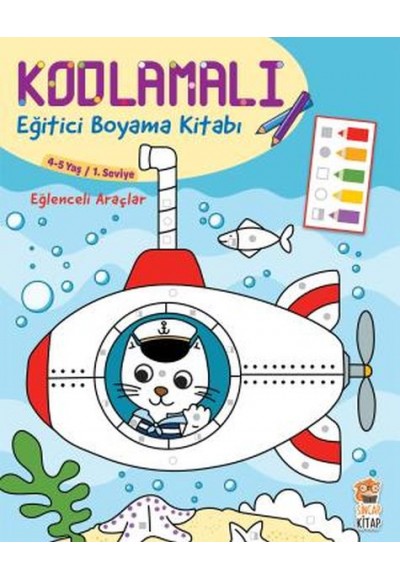 Kodlamalı Eğitici Boyama Kitabı - Eğlenceli Araçlar