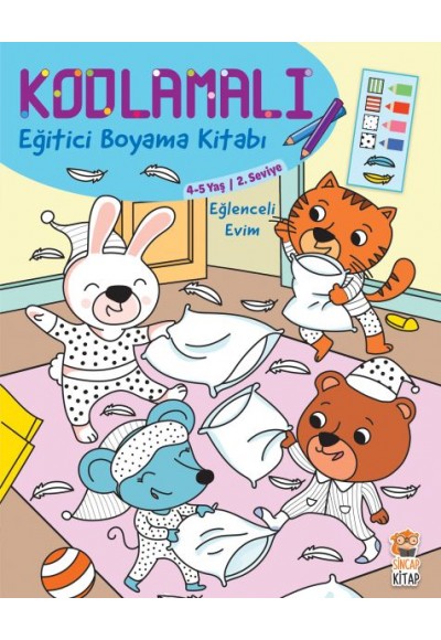 Kodlamalı Eğitici Boyama Kitabı - Eğlenceli Evim