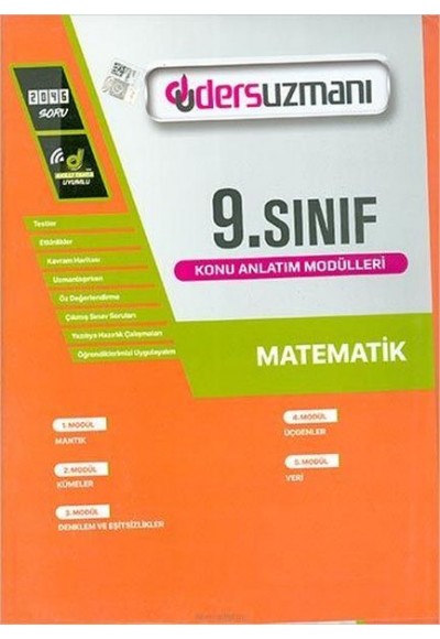 Ders Uzmanı 9. Sınıf Matematik Konu Anlatım Modülleri (Yeni)