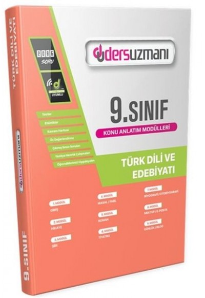 Ders Uzmanı 9. Sınıf Türk Dili ve Edebiyatı Konu Anlatım Modülleri (Yeni)