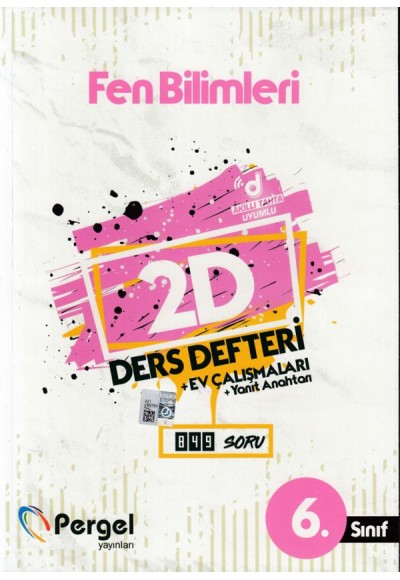 Pergel 6. Sınıf Fen Bilimleri 2D Ders Defteri + Ev Çalışmaları (Yeni)