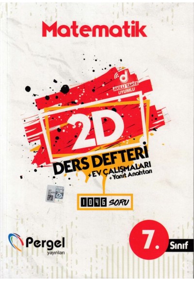 Pergel 7. Sınıf Matematik 2D Ders Defteri + Ev Çalışmaları (Yeni)
