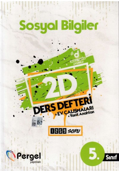Pergel 5. Sınıf Sosyal Bilgiler 2D Ders Defteri + Ev Çalışmaları (Yeni)