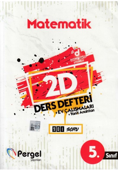 Pergel 5. Sınıf Matematik 2D Ders Defteri + Ev Çalışmaları (Yeni)