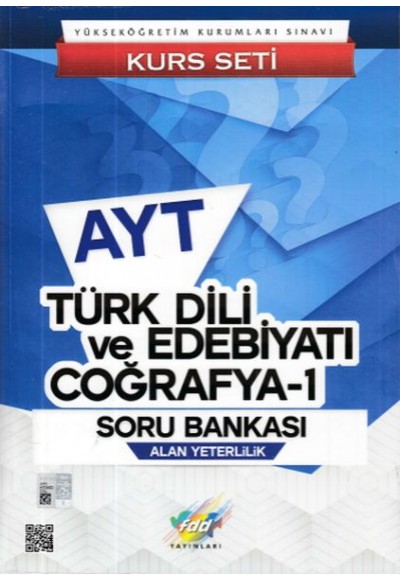 FDD Kurs Seti AYT Türk Dili ve Edebiyatı Coğrafya-1  Soru Bankası (Yeni)