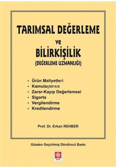 Tarımsal Değerleme ve Bilirkişilik (Değerleme Uzmanlığı)