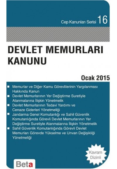 Cep 16 - Devlet Memurları Kanunu