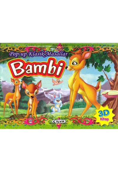 Pop up Klasik Masallar Dizisi Bambi (3D Kitap)