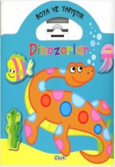 Boya ve Yapıştır - Dinozorlar (Yeşil)