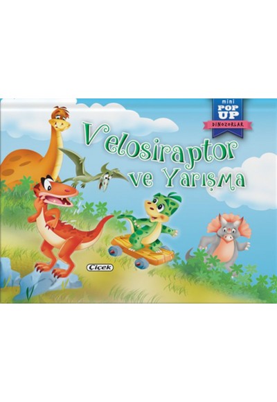 Pop-Up Mini Dinozorlar - Velosiraptor Ve Yarışma