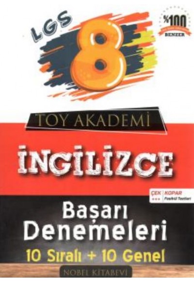 Toy Akademi 8.Sınıf İngilizce 10 lu Deneme (Yeni)