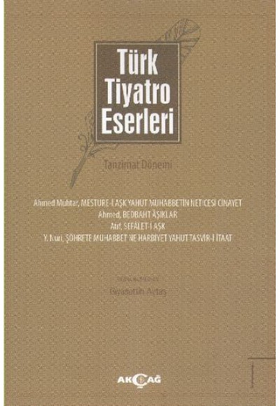Türk Tiyatro Eserleri 1 / Tanzimat Dönemi