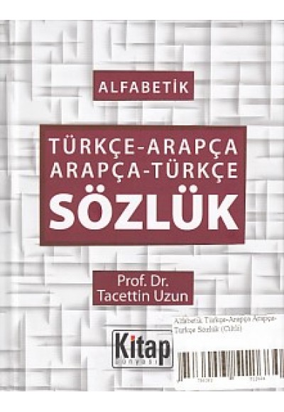 Alfabetik Türkçe-Arapça Arapça-Türkçe Sözlük (Ciltli)