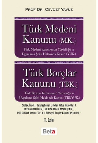 Türk Medeni Kanunu Türk Borçlar Kanunu