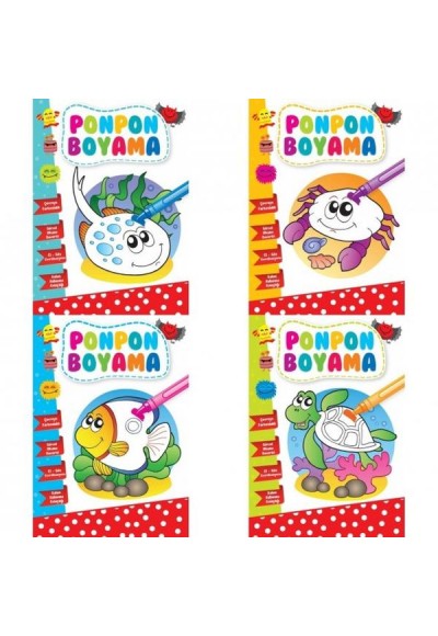 Ponpon Boyama  - 4 Kitap Takım