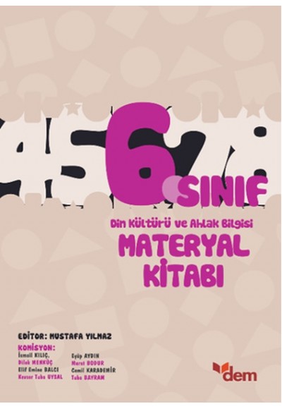 DEM 6. Sınıf Din Kültürü ve Ahlak Bilgisi Materyal Kitabı