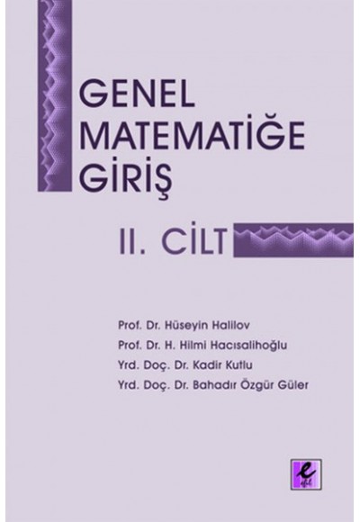 Genel Matematiğe Giriş II.Cilt