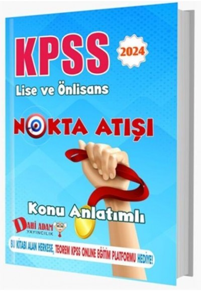 Dahi Adam Yayınları 2024 KPSS Lise Ön Lisans GYGK Nokta Atışı Konu Anlatımlı