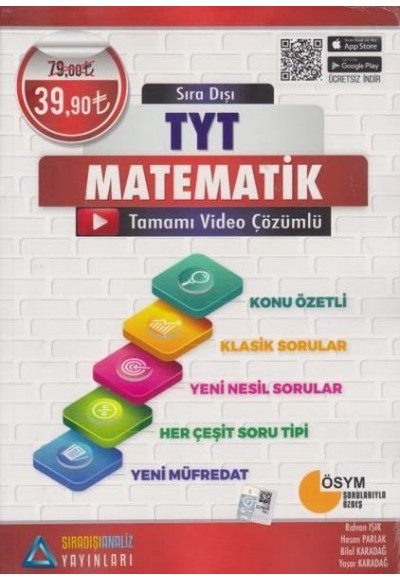 Sıradışı Analiz TYT Matematik Tamamı Çözümlü Konu Özetli Soru Bankası (Yeni) (Kampanyalı 39,90TL)