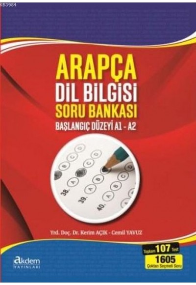 Arapça Dilbilgisi Soru Bankası; (Başlangıç Seviyesi A1 - A2)