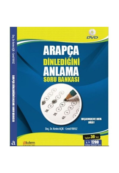 Arapça Dinlediğini Anlama Soru Bankası (DVD'li) Ciltli