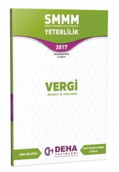 SMMM Yeterlilik Vergi Mevzuatı ve Uygulaması