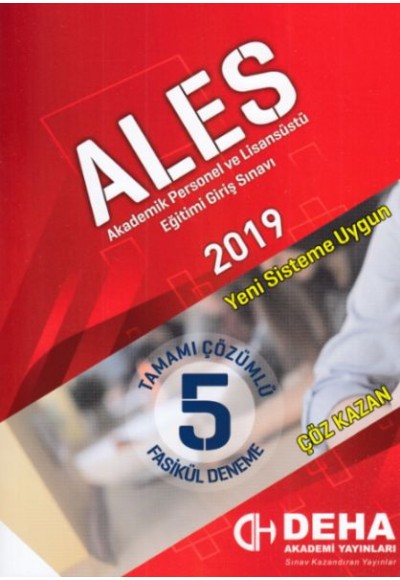Deha Akademi ALES 2019 Tamamı Çözümlü 5 Fasikül Deneme (Yeni)