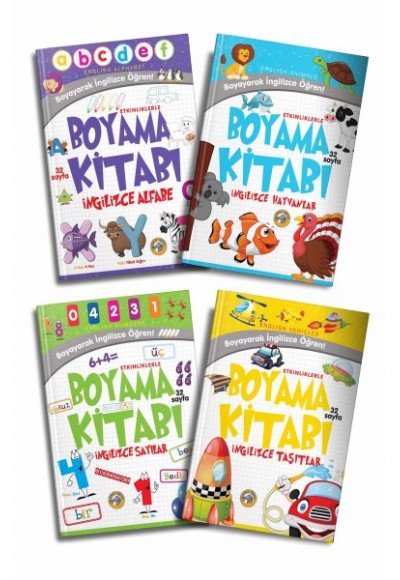 Boyayarak İngilizce Öğren Seti - 4 Kitap