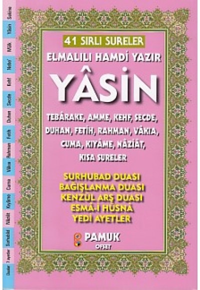 41 Sırlı Sureler Fihristli Yasin (Kod:Yas-206)