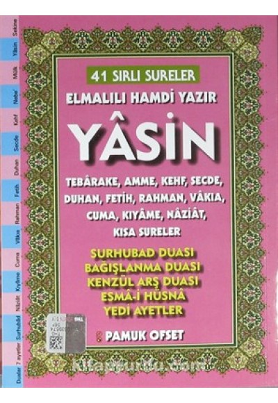 41 Yasin Türkçe Okunuşlu ve Açıklamalı - Fihristli (Cep Boy) (Kod:Yas-207)