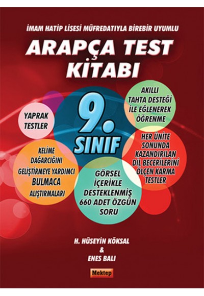 9.Sınıf Arapça Test Kitabı  İmam Hatip Müfredatıyla Birebir Uyumlu