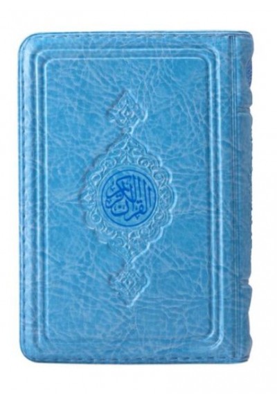 Mavi Kur'An-I Kerim Büyük Cep Boy (Kılıflı) Renkli Kuranı Kerimler