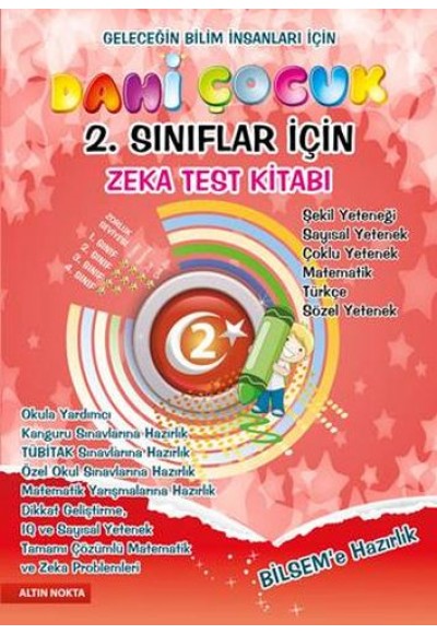Dahi Çocuk 2. Sınıflar İçin Zeka Test Kitabı