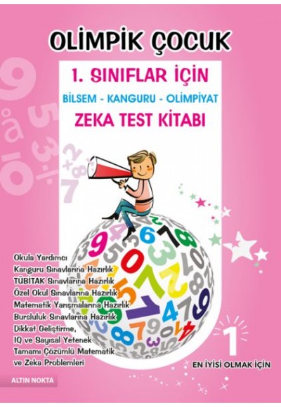 Altın Nokta Olimpik Çocuk 1. Sınıflar İçin Bilsem - Kanguru - Olimpiyat Zeka Kitabı