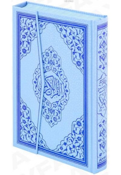 Kuranı Kerim Bilgisayar Hatlı Mavi Renkli Rahle Boy