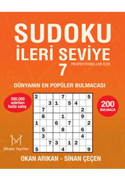 Sudoku İleri Seviye 7  Profesyoneller İçin