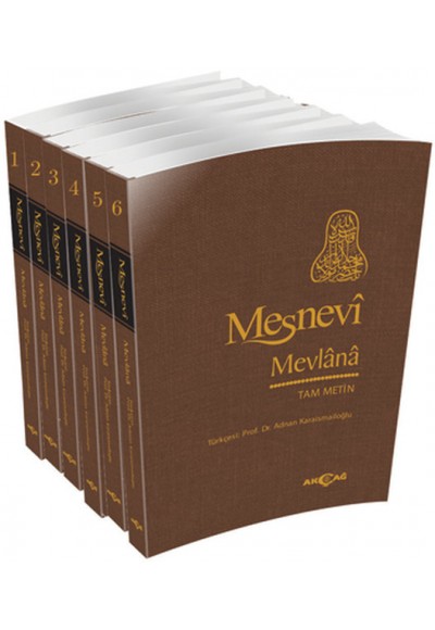 Mesnevi - Tam Metin (Küçük Boy - 6 Kitap Takım)