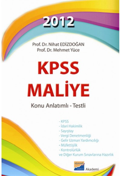 2012 KPSS Maliye Konu Anlatımlı - Testli