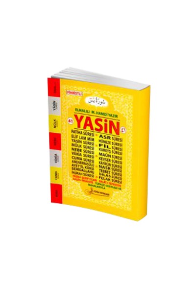 41 Yasin Fihristli (Karşılıklı Türkçeli - Çanta Boy) Kod:F020