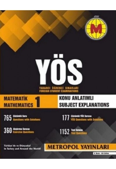 Metropol YÖS Matematik 1 Konu Anlatımlı (Yeni)