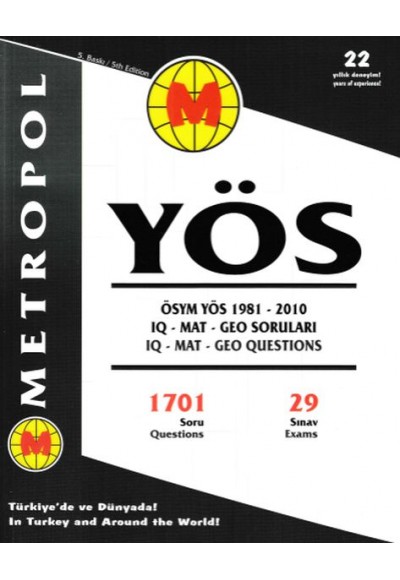 Metropol YÖS Sınav Soruları 1981- 2010 (Yeni)